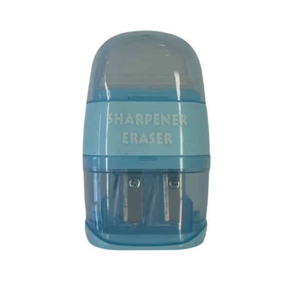 Sacapuntas + goma celeste