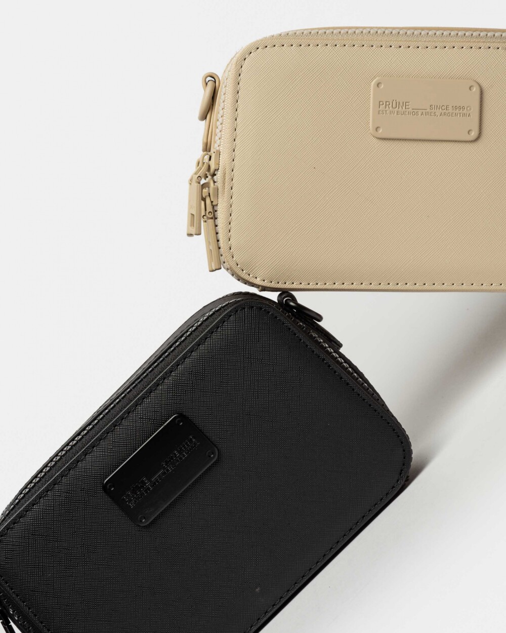 Mini Bag New Penny En Efecto Cuero Zaffiano Negro