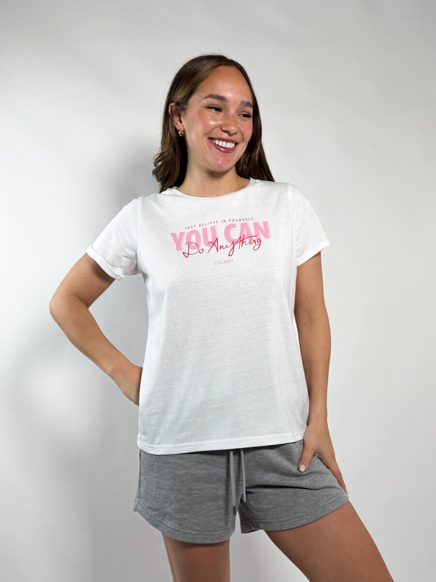 Remera de dama Calu - Blanco 