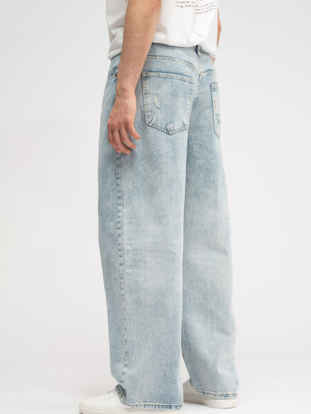 Pantalón Jean Ancho Azul Claro
