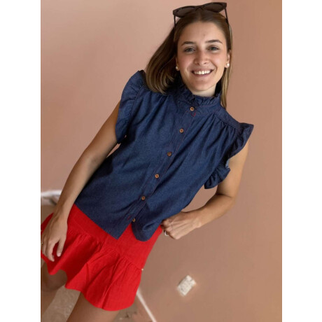 Blusa Cereza Denim Azul
