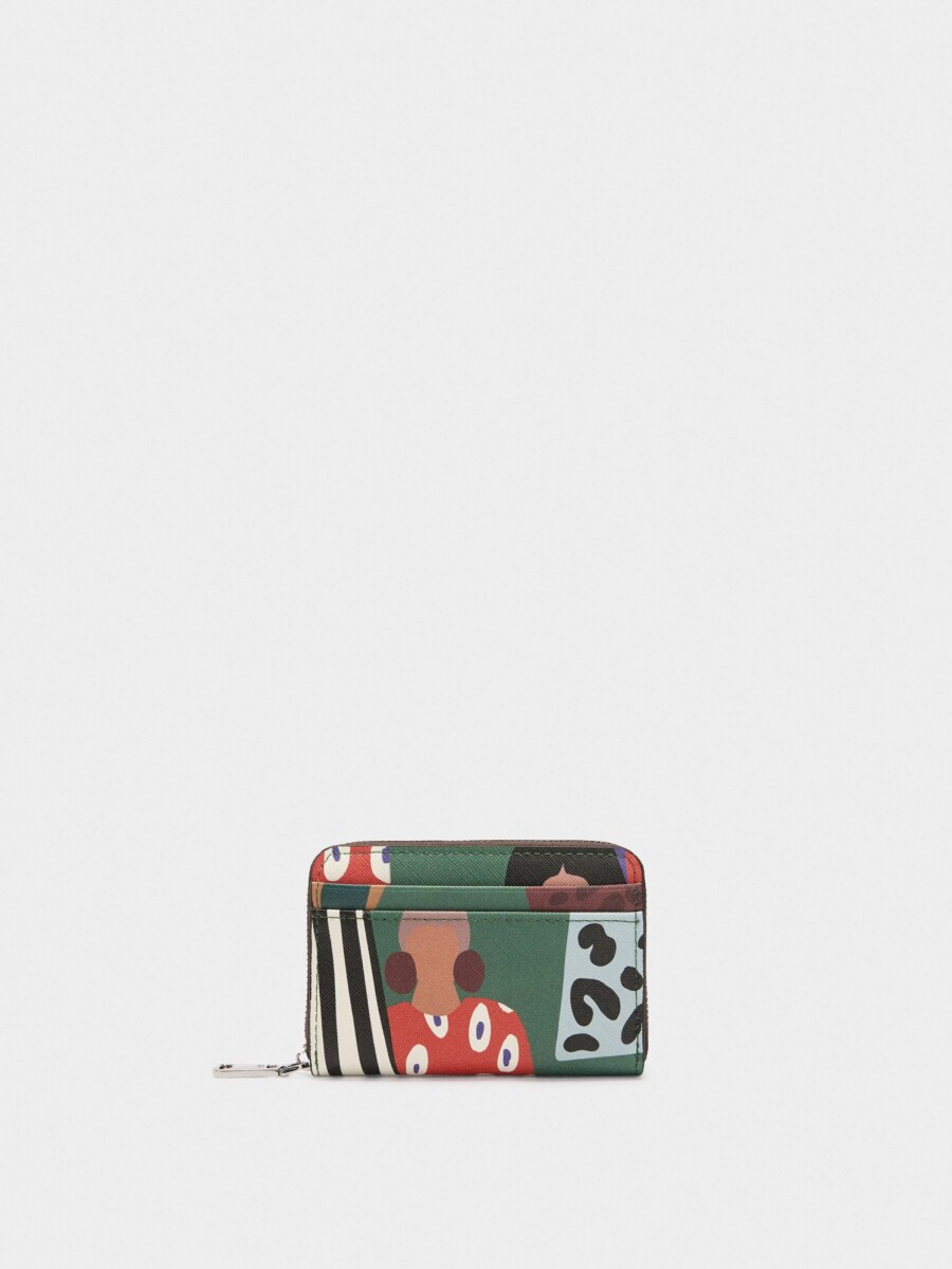 Cartera Con Textura Estampada multicolor