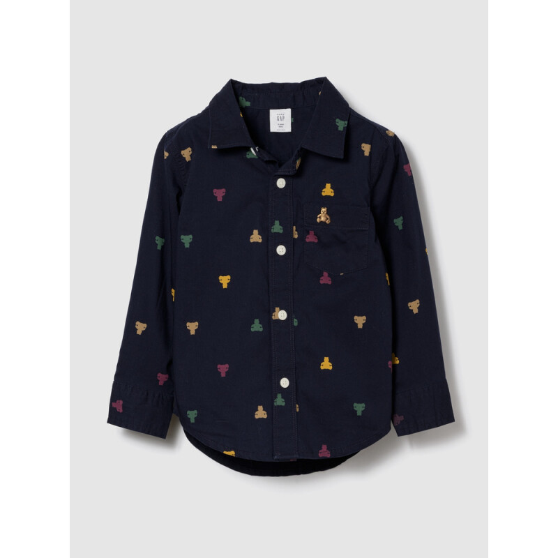 V-LS POPLIN NAVY UNIFORM