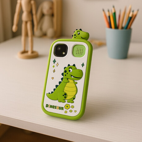 Celular cámara de fotos para niños dinosaurio y oso Verde