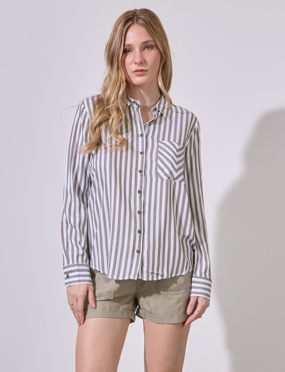 Camisa Lineas - Oliva/multi 