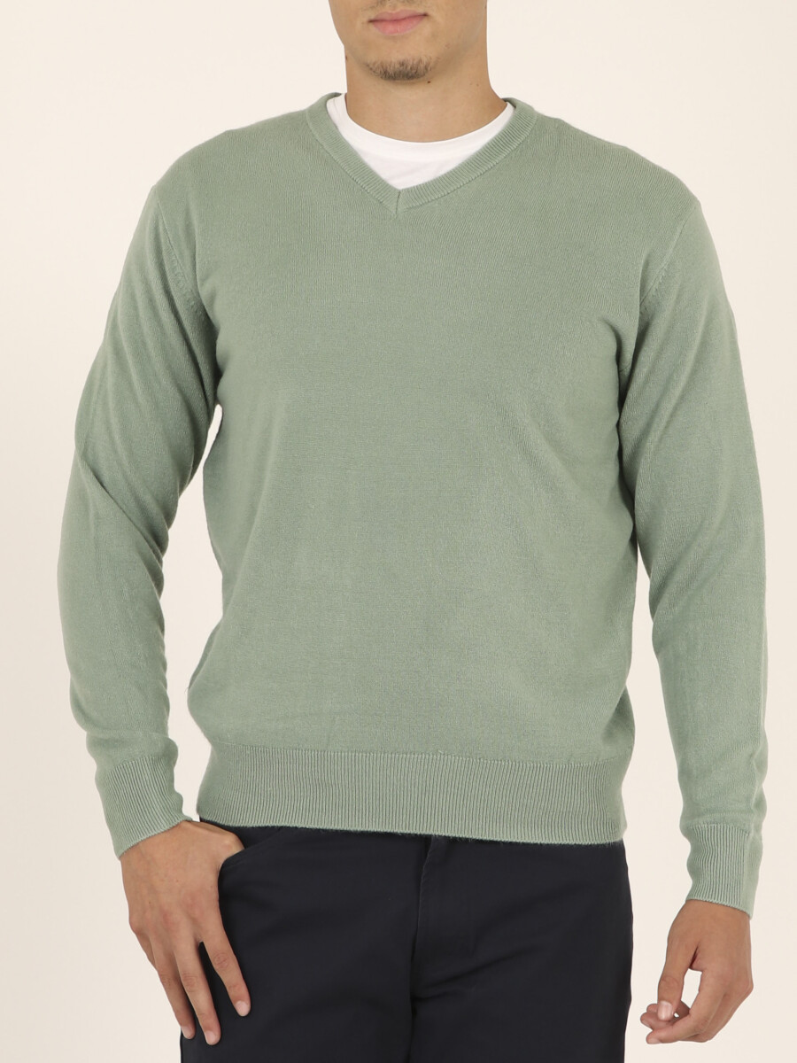 Sweater V Harrington Urban - Verde Agua 