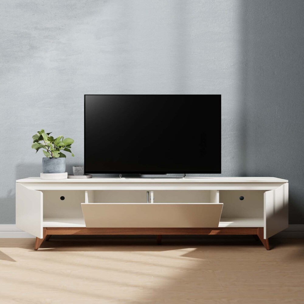 RACK PARA TV MADERA WHITE