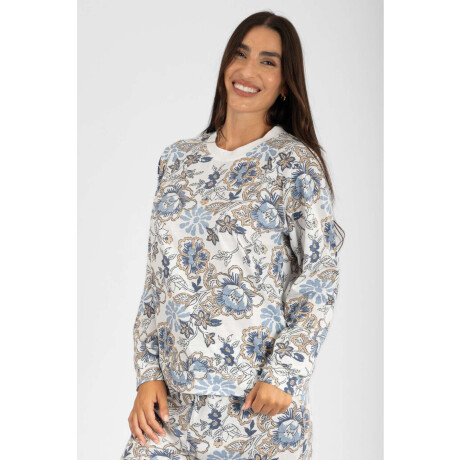Pijama blue flower Lila