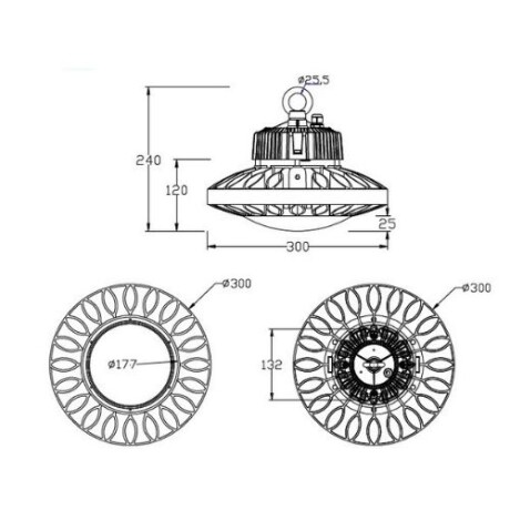 Campana led Modelo MOON 150W 6500K Campana led Modelo MOON 150W 6500K