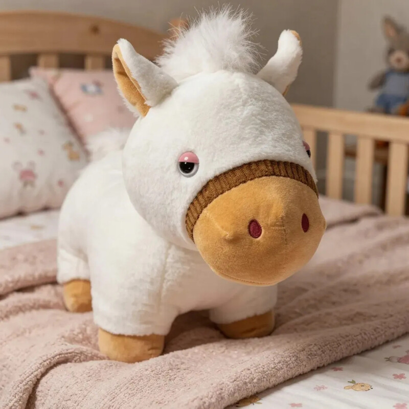 Manta De Apego Peluche C/Frazada 1.60m X 1.00m Inf. Caballo