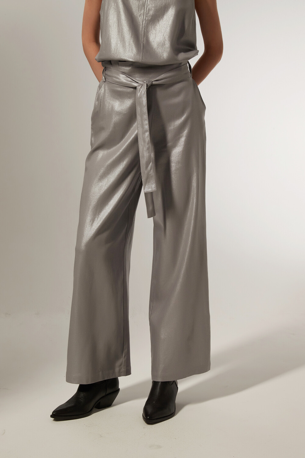 Pantalon Conigli Plateado