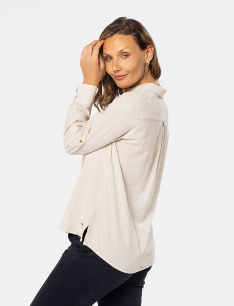 CAMISA DE LINO Beige