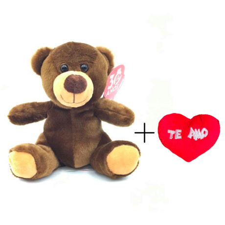 Oso Con Corazón Marrón Oscuro