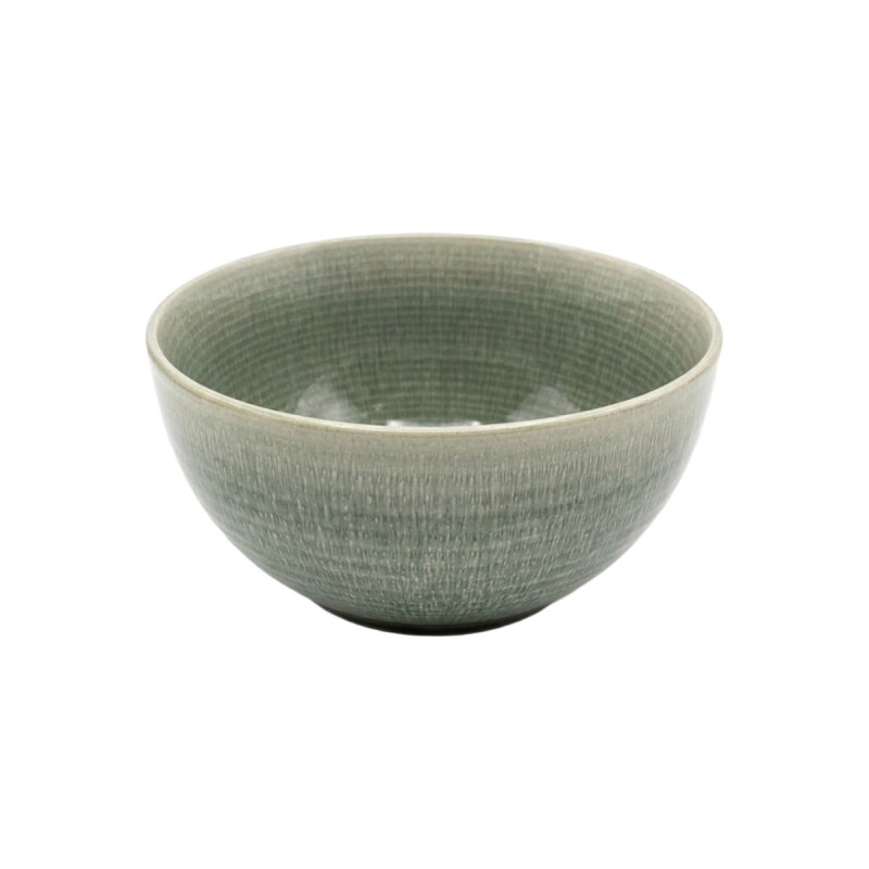 BOWL CERAMICA VERDE COMB 18X9.5CM Unica