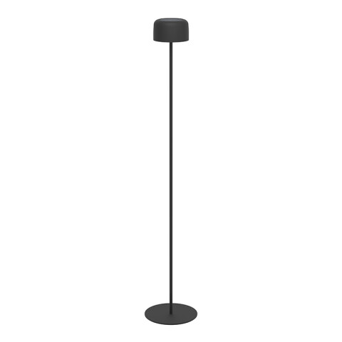 Lámpara de pie negro solar-USB 2,8W cálido IP44 EG3676