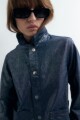 Sobrecamisa denim metalizado azul