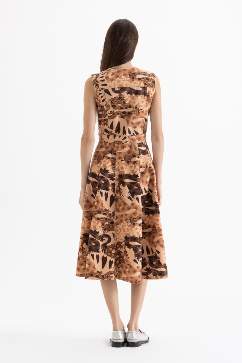 VESTIDO DRAGONES Camel