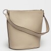 Cartera al hombro Anya en cuero graneado Taupe