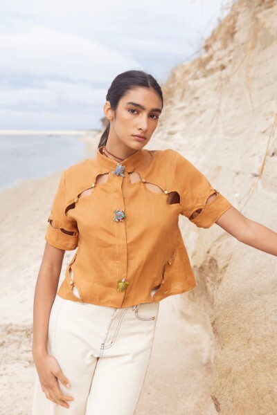 BLUSA AURA Camel