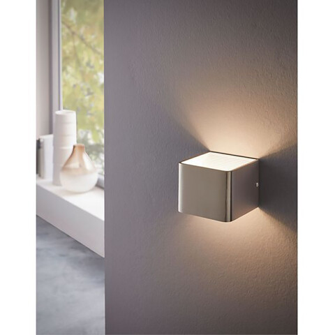 Aplique LED de pared níquel rectang. 6W SANIA 4 EG1178X