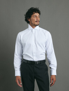 012680 CAMISA HARRINGTON LABEL Blanco/azul Osc