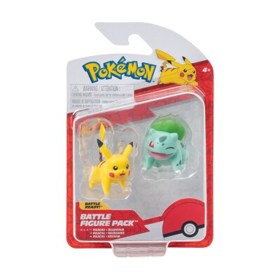 Pack de Figuras Pokémon Battle Figure – Pikachu y Bulbasaur Pack de Figuras Pokémon Battle Figure – Pikachu y Bulbasaur