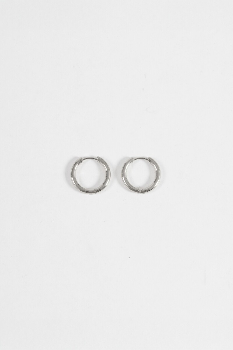 Aros acero small - plateado 