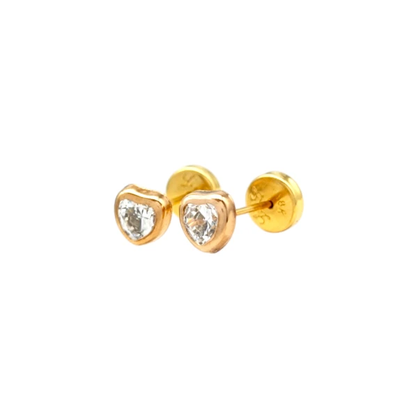 Abridores Corazón-Oro 18k-Piedra Zirconia-AB9523 conpiedra