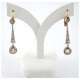 Caravanas antiguas oro 18K, platino y brillantes Caravanas antiguas oro 18K, platino y brillantes