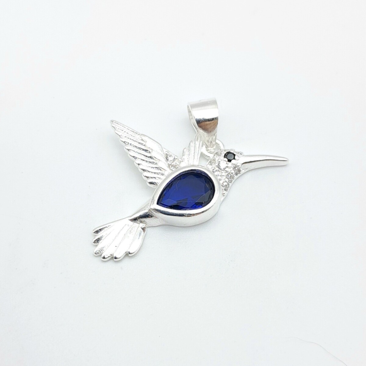 Dije de plata 925 con circonia, COLIBRI. 