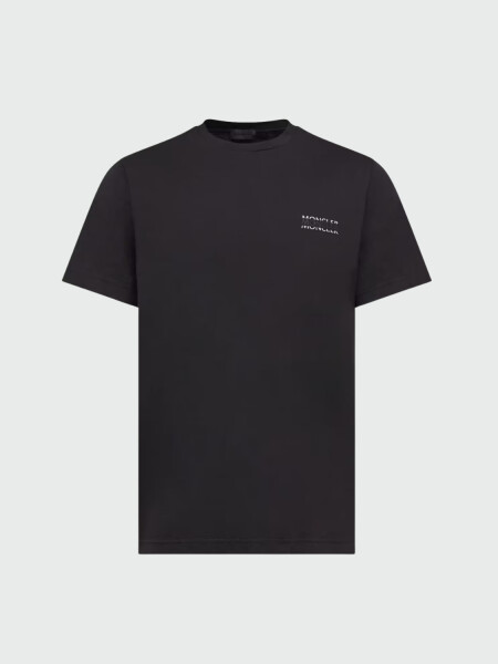 MONCLER - Remera de Jersey con Logo Negro