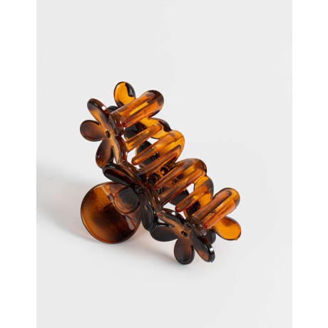 Broche Con Flores Marron Carey
