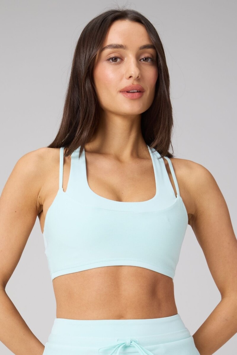 Bra Heatherflex Principal Low Impact Bra Mujer - Aqua Aura Heather/Aqua Aura 