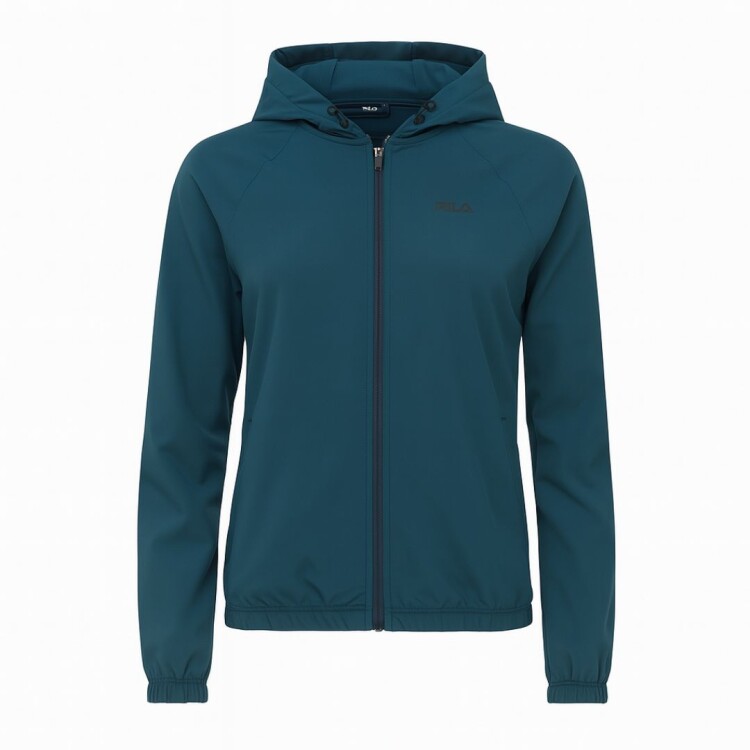 CAMPERA MUJER ROMPEVIENTO CON CAPUCHA FILA AZUL