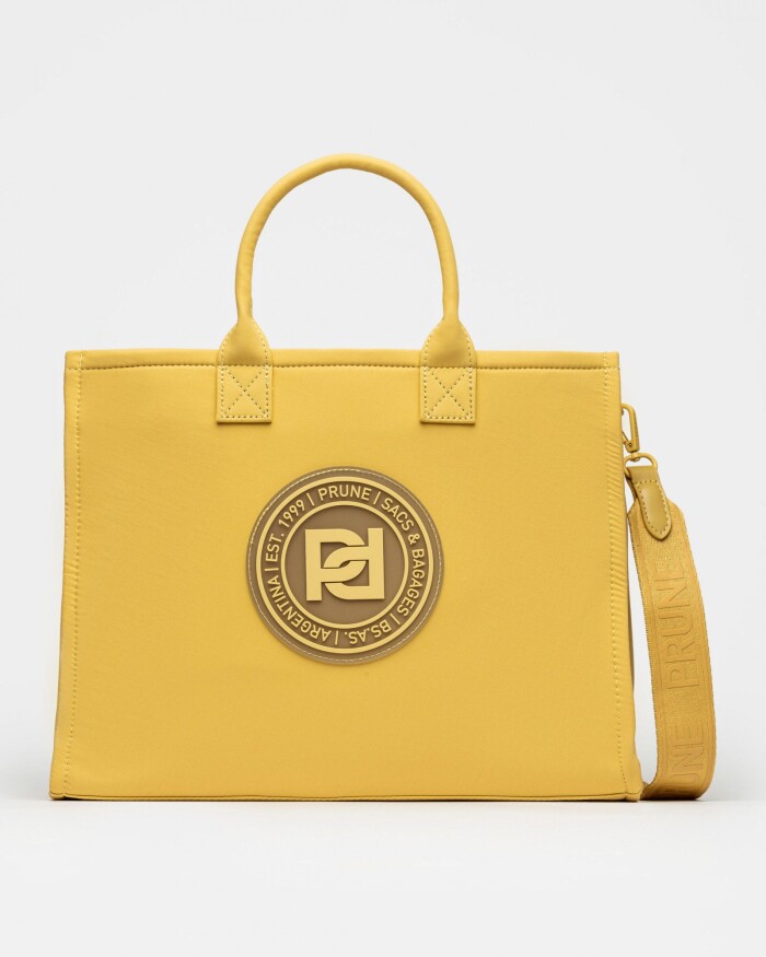 Cartera de mano Elena en nylon Beige