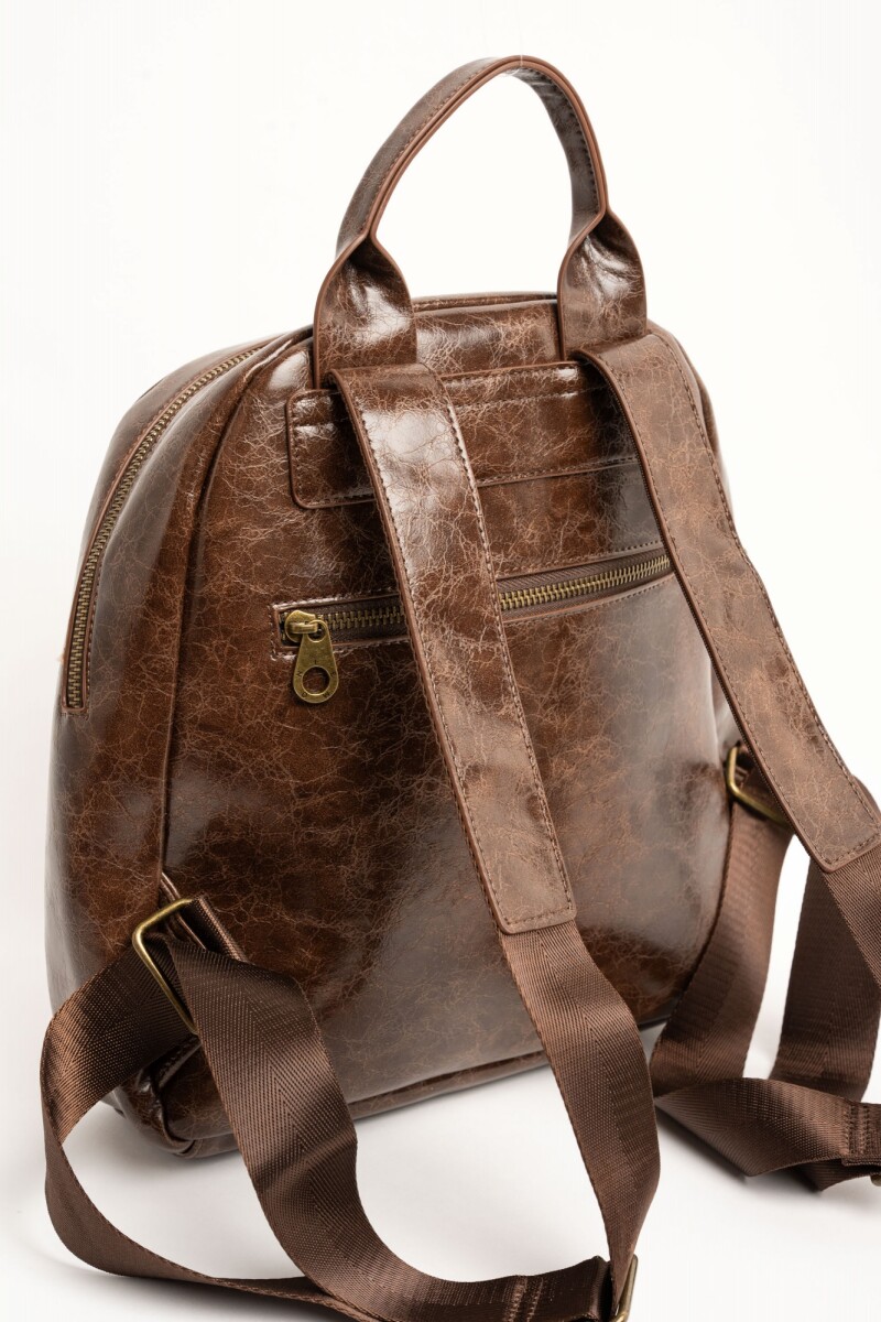 Mochila Cuero Vegano Chocolate