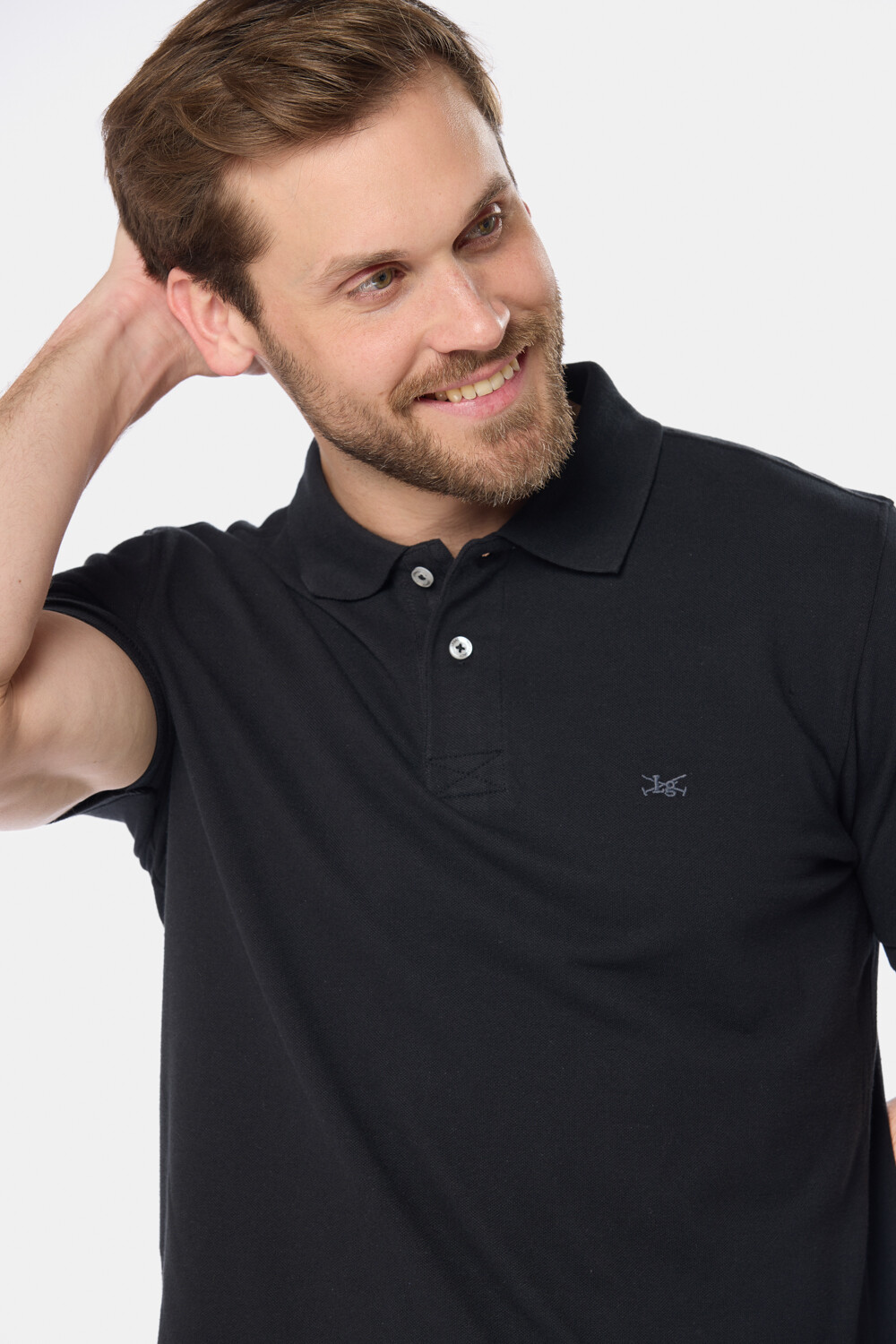 REMERA POLO LISA PIQUÉ Negro