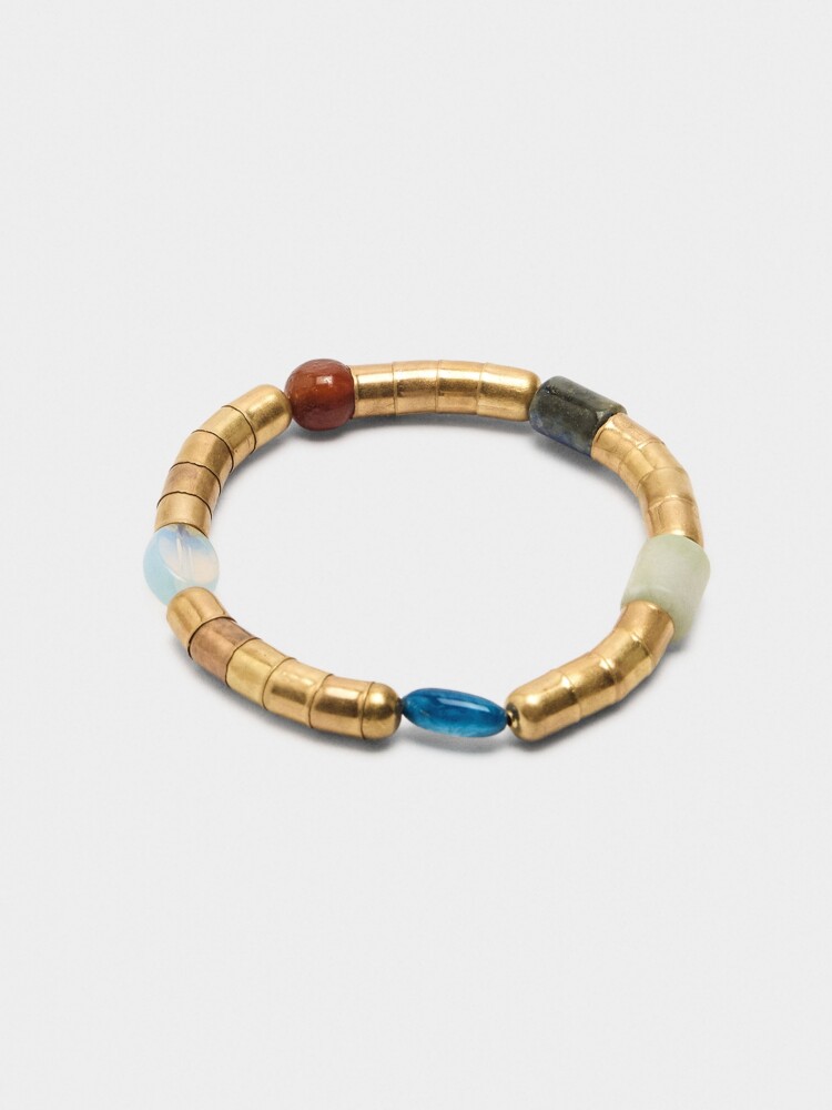 Set De Pulseras Elásticas Con Piedras multicolor