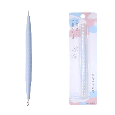 Aguja doble cabeza acné/espinillas/puntos negros Aguja Doble Cabeza Acné/espinillas/puntos Negros