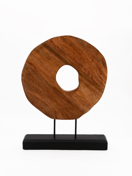 ADORNO DE MESA DE MADERA MARRON