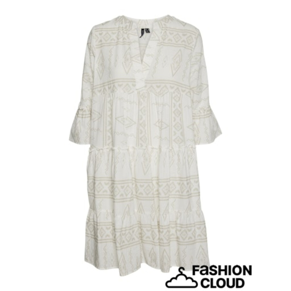 VMDICTHE 3/4 TUNIC WVN GA - SNOW WHITE 