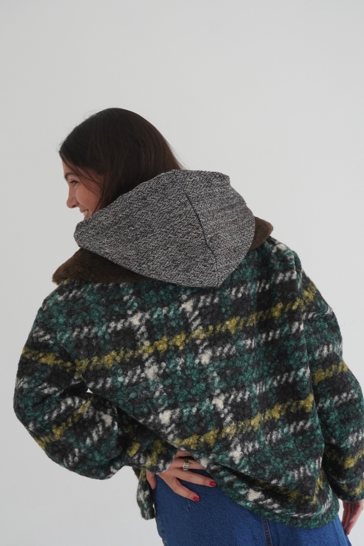 Buzo Crazy Bear Verde / Gris