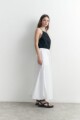 Maxi falda poplin blanco