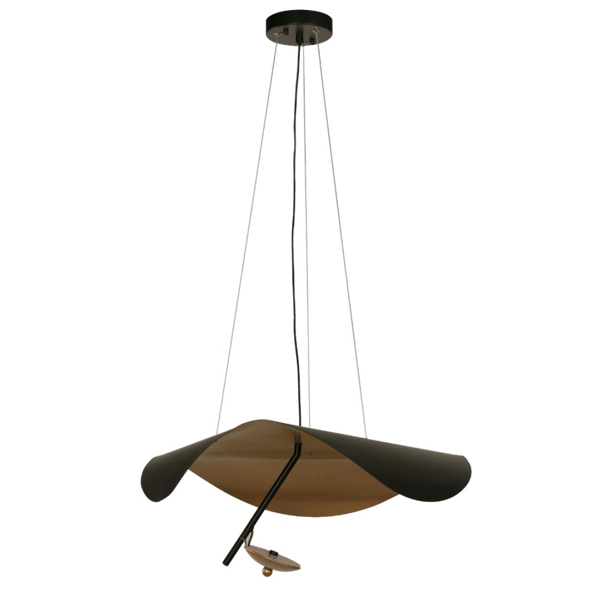 COLGANTE LED RAYA 1L 11W NEGRO Y DORADO 