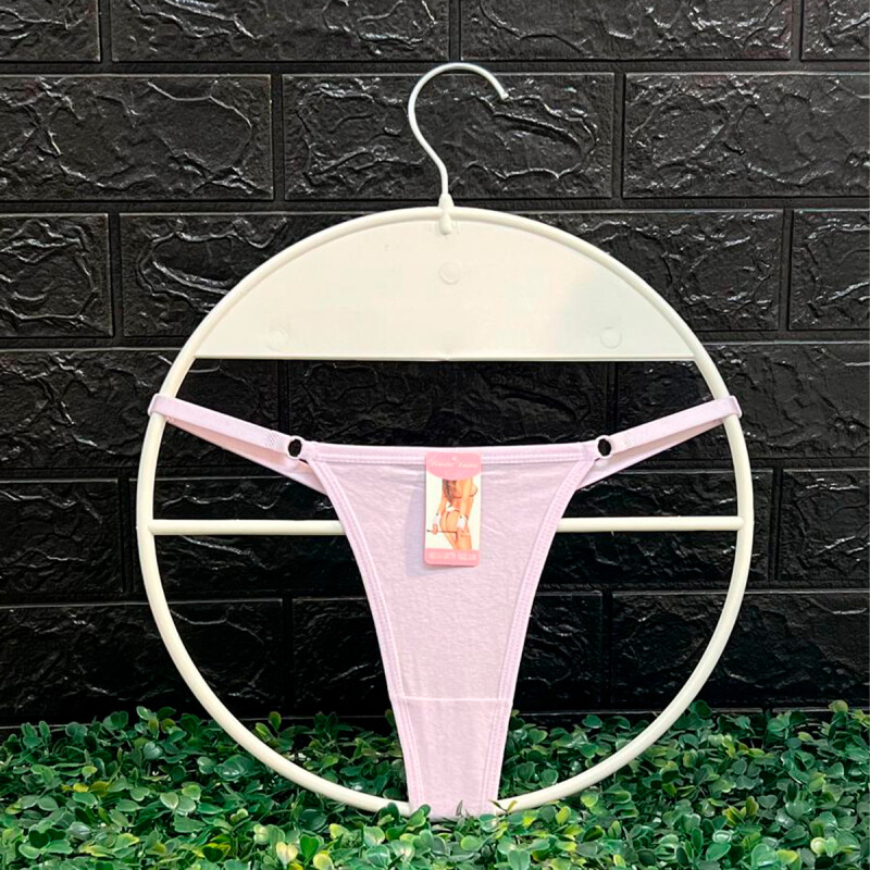 Tanga Colaless Ajustable De Encaje Trasero Lila
