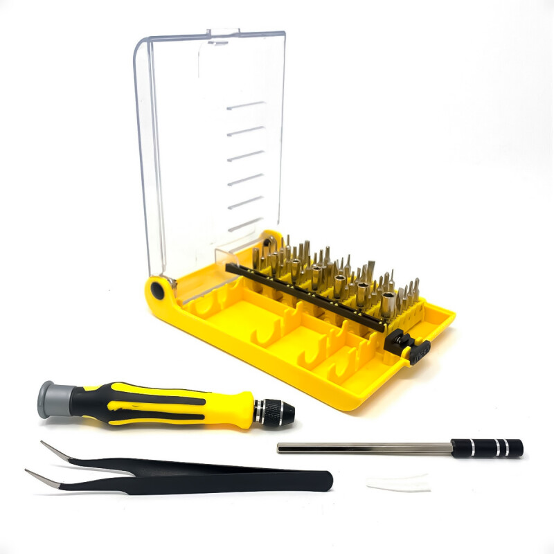 Kit Destornillador de Celular PC Consolas de 45 piezas en 1 con Pinza y Extensor Kit Destornillador de Celular PC Consolas de 45 piezas en 1 con Pinza y Extensor