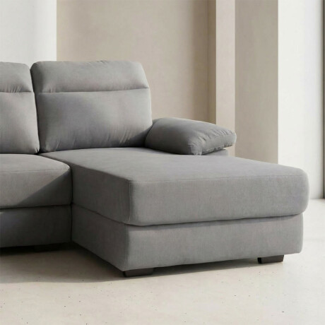 Rinconera Owen - Tela Microfibra - Chaise derecho 12091 (Gris)