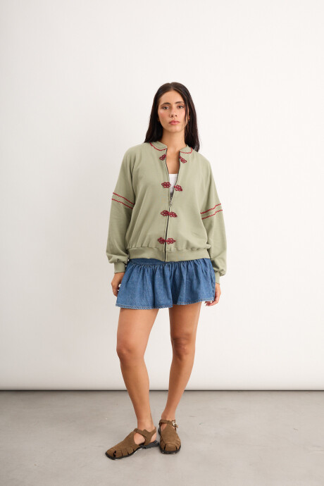 Campera Floral 2027 Verde