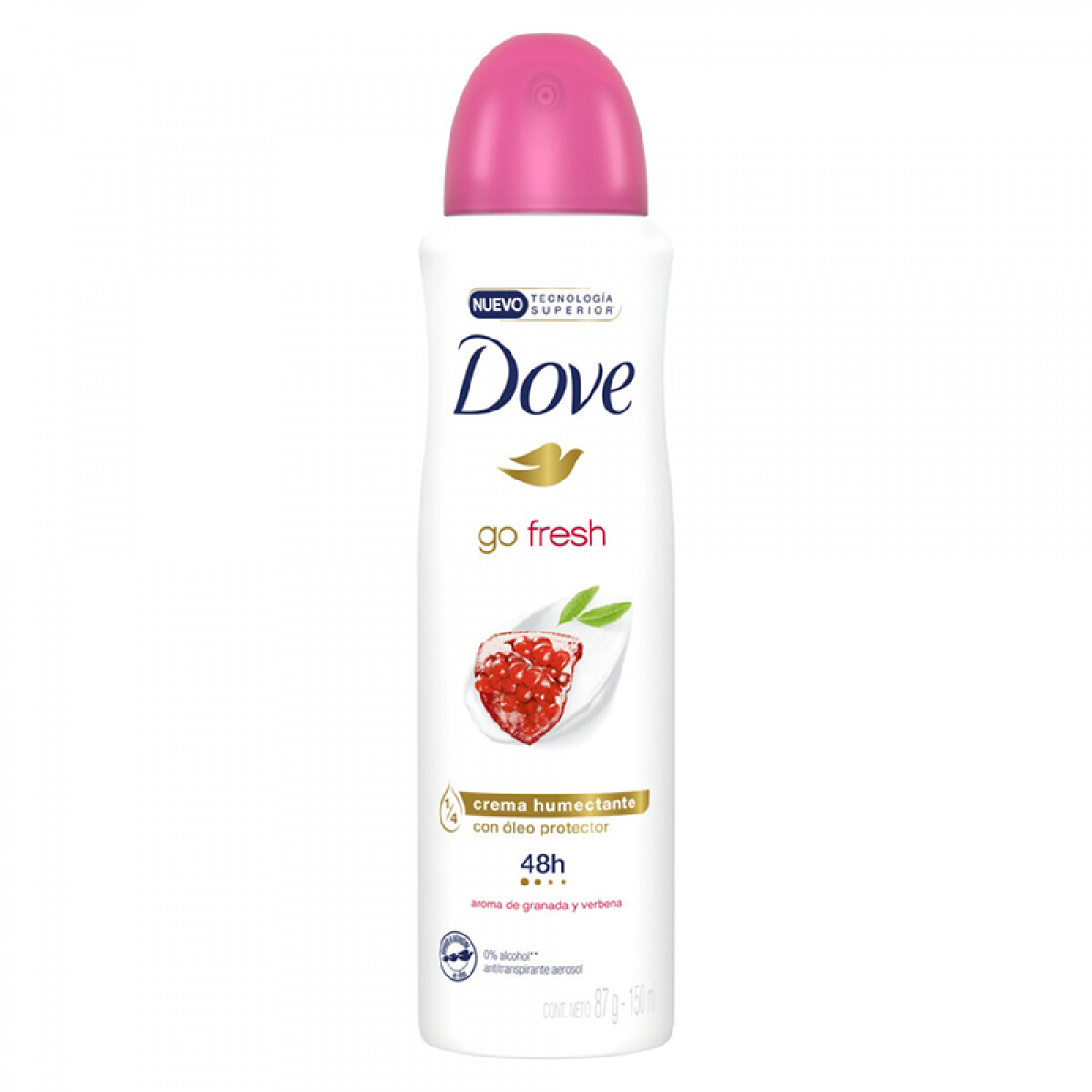 Desodorante en aerosol Dove 150 ml - go fresh granada y verbena 