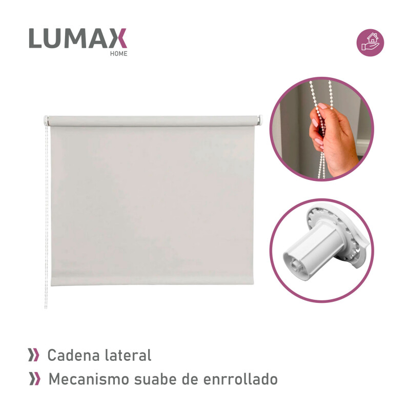 Cortina Roller Blackout Lumax 160 X 160 Cm Colores Gris
